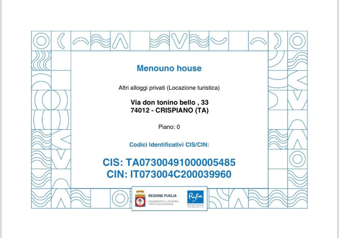 Menouno House Διαμέρισμα Crispiano Εξωτερικό φωτογραφία